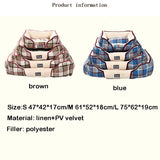 Plaid Dog Bed
