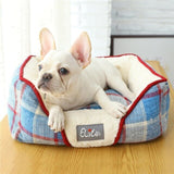 Plaid Dog Bed
